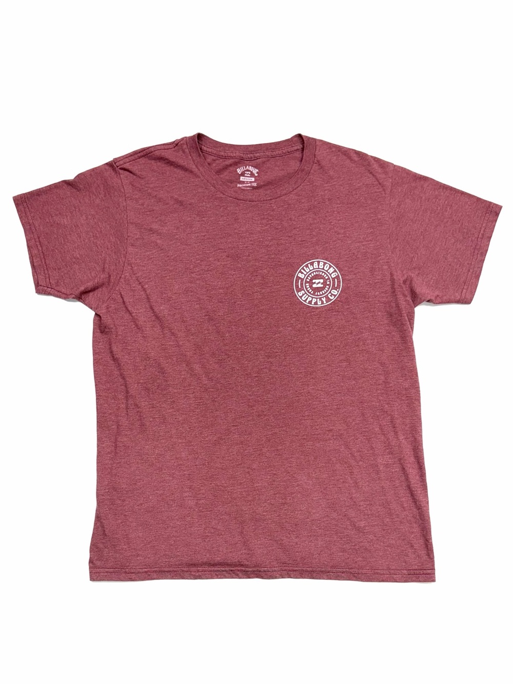 Billabong Supply Co Men’s M Burgundy Graphic Logo Premium T-Shirt